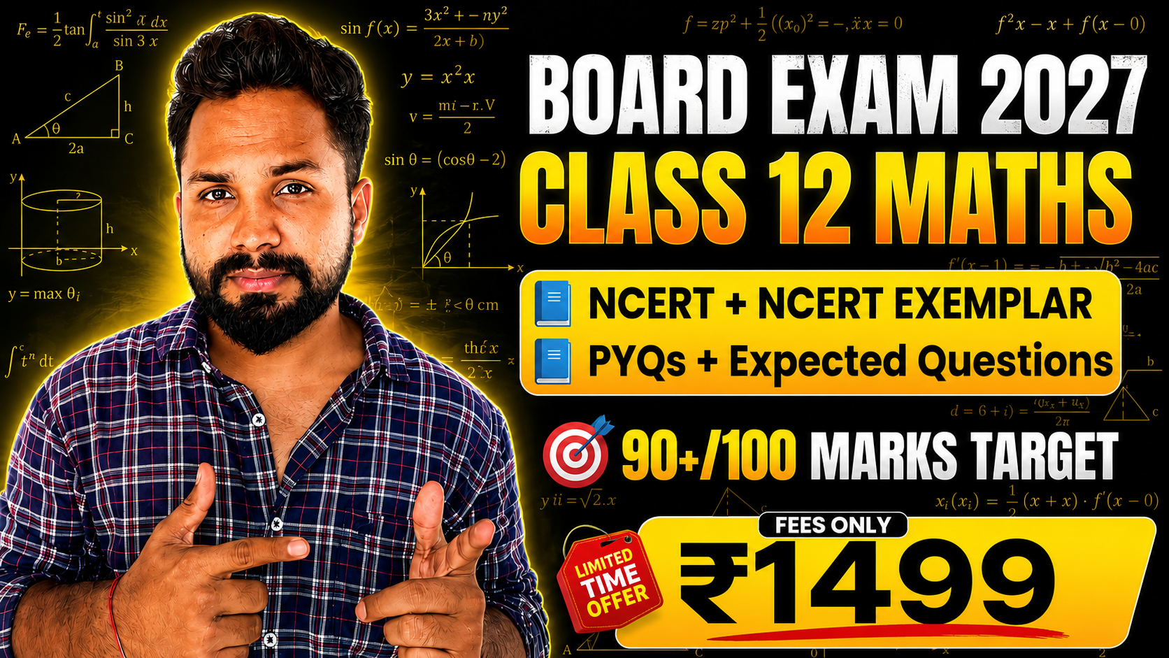 CBSE Class 12 Maths Live Batch (2026-27) | Target 90+/100 | NCERT + PYQs