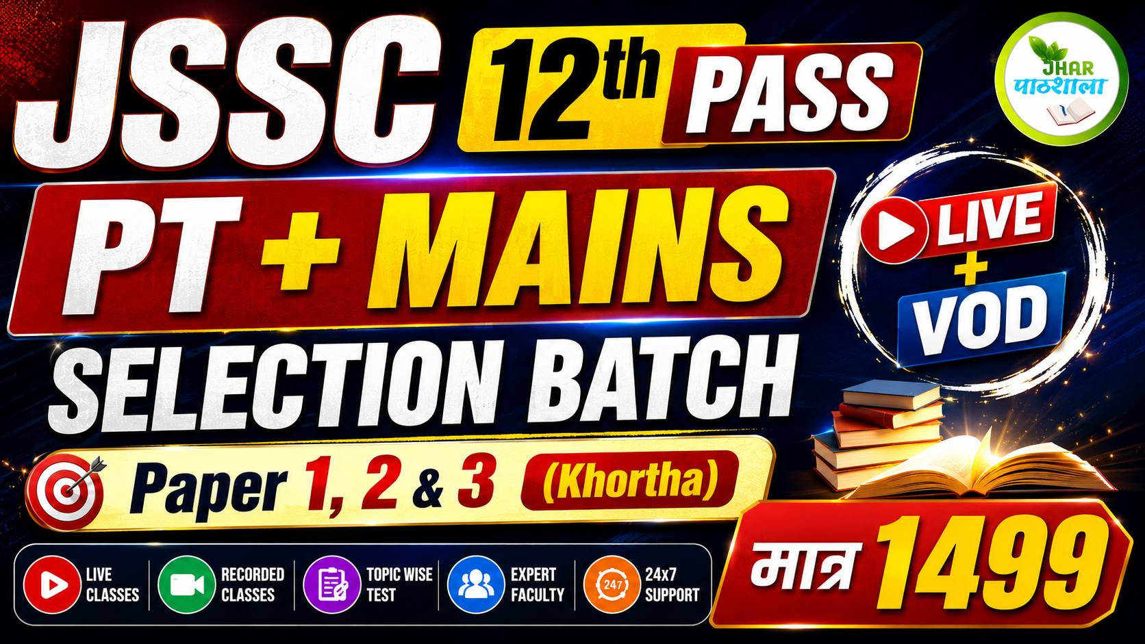 JSSC 12th Pass Vacancy 2026 - SELECTION BATCH | Combined (Paper 1, 2 & 3) | Paper 2 (खोरठा)