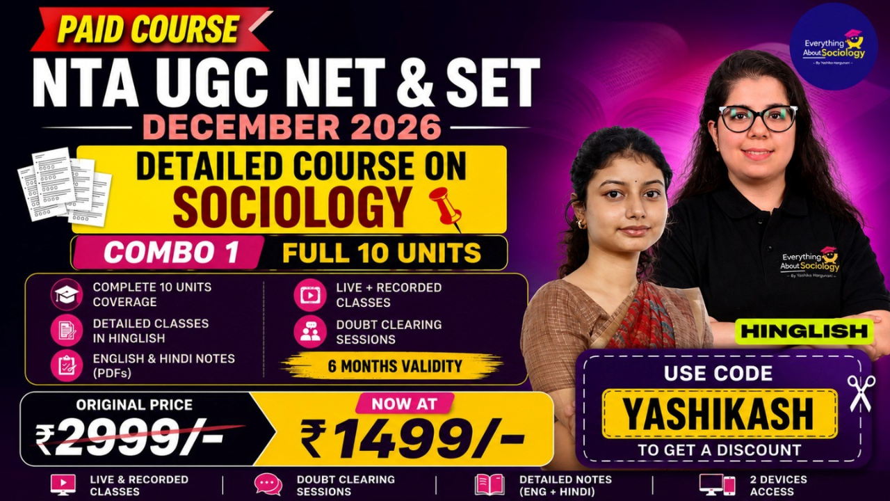 Detailed Course on Sociology – UGC NET December 2026