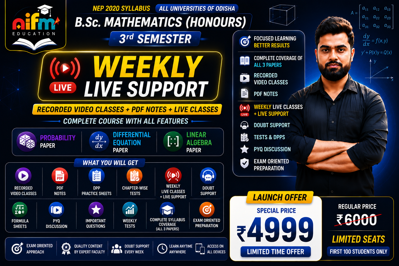 3rd Sem (Recorded Classes + PDF Notes + Live Classes) 2025–29 Complete Course