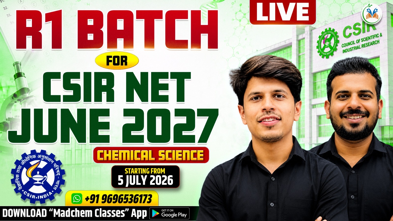 CSIR NET June 2027 R1 Live Batch
