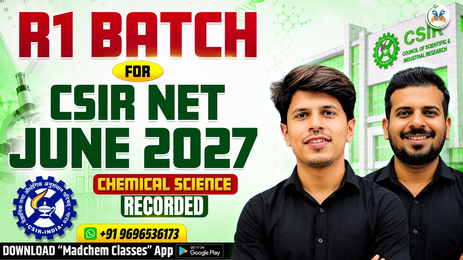 CSIR NET June 2027 – R1 Recorded Batch
