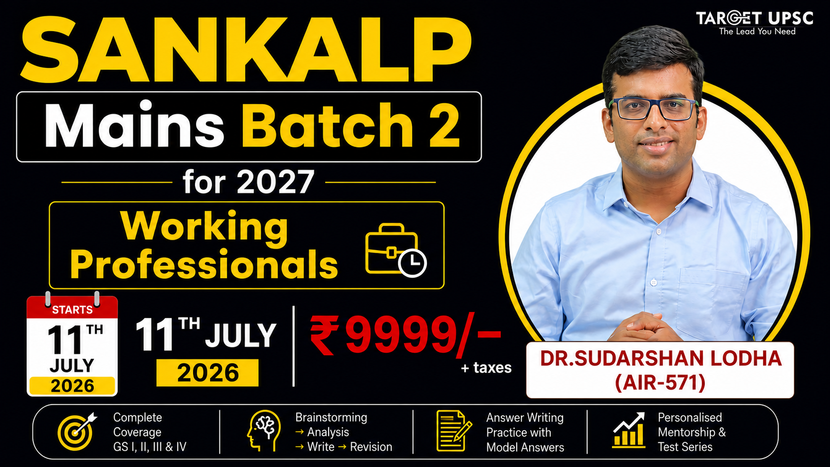 Sankalp Mains Program 2027 Working Professional Batch 2 ( 11th July ) 