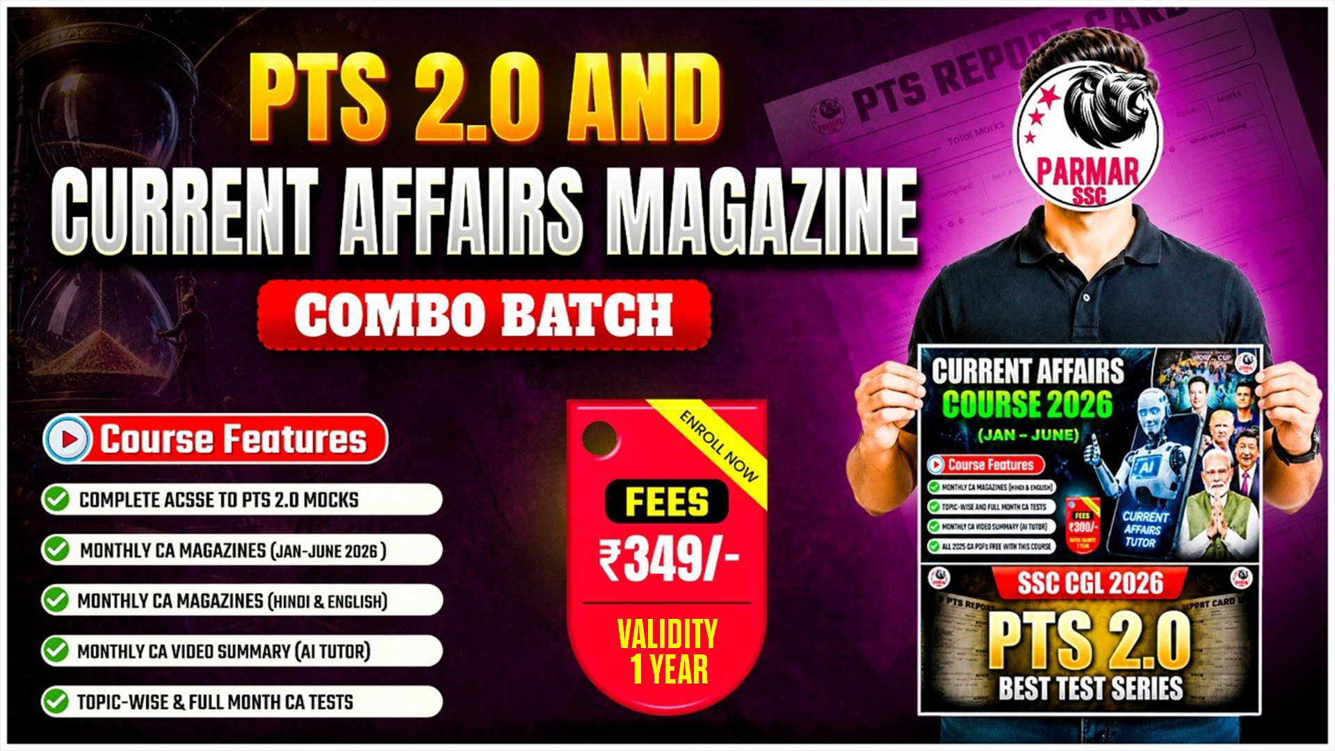 CURRENT AFFAIRS MAGAZINE + PTS 2.0 COMBO BATCH