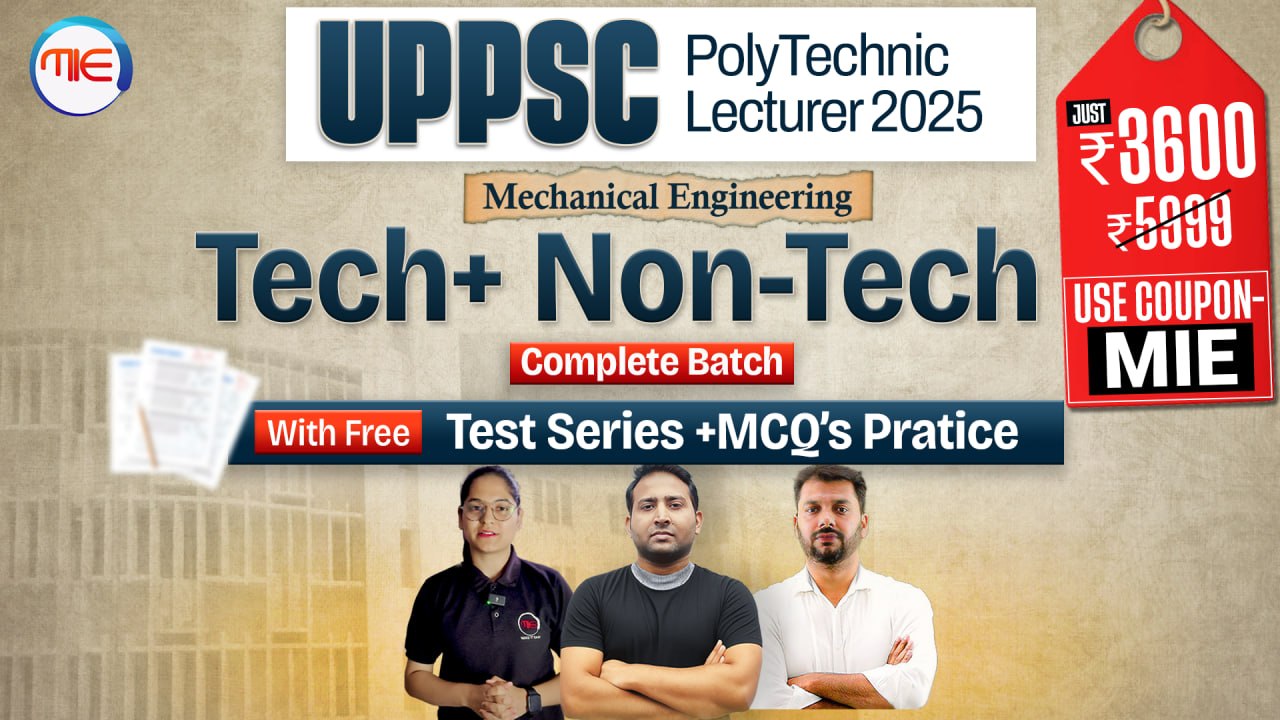 UPPSC Polytechnic Lecturer 2025 (Tech + Non-Tech)