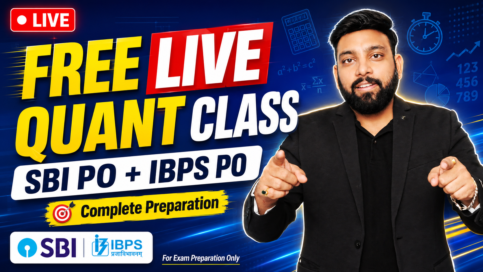 Free Live Quant Class for SBI PO & IBPS PO | Complete Quant Preparation