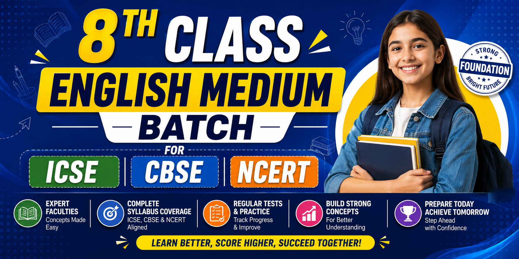 8th  Class Maths batch (English  medium)