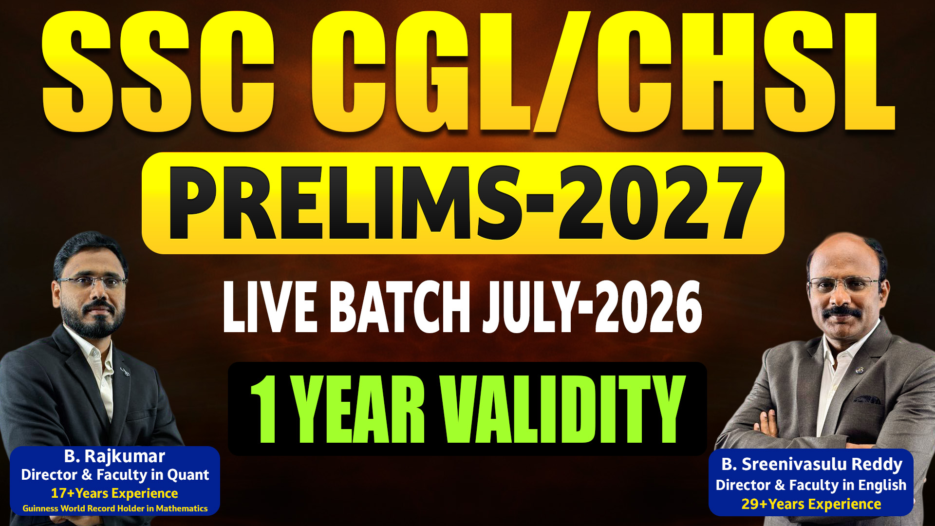SSC CGL/CHSL LIVE BATCH JULY - 2026 (12 MONTHS VALIDITY)