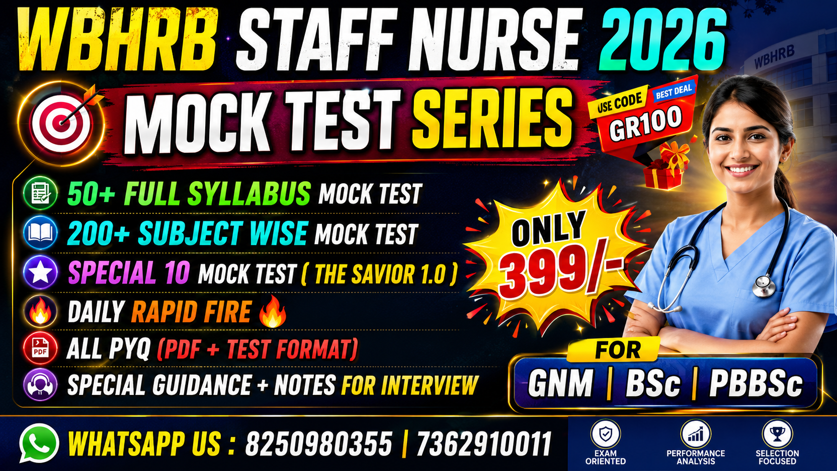 WBHRB Staff Nurse Gr II 2026 Mock Test | 100% Selection | Special Ops 1.0 ✔️