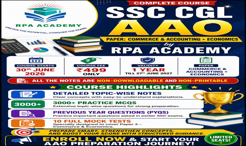 SSC CGL AAO PAPER 3 COURSE