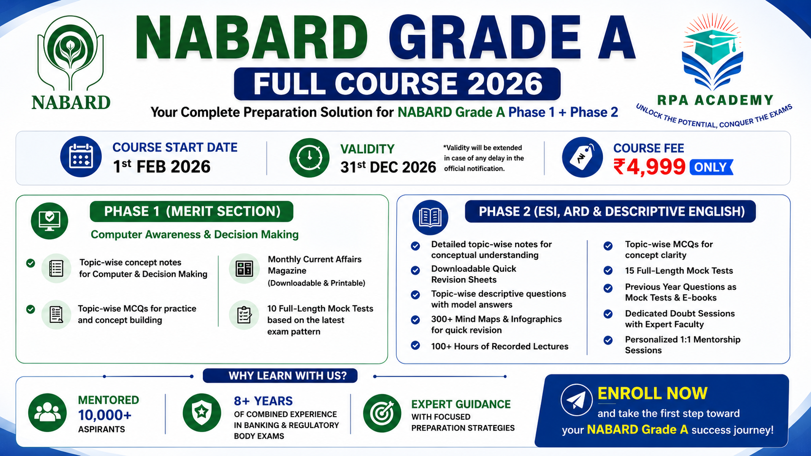 NABARD GRADE A 2026 MENTORSHIP COURSE