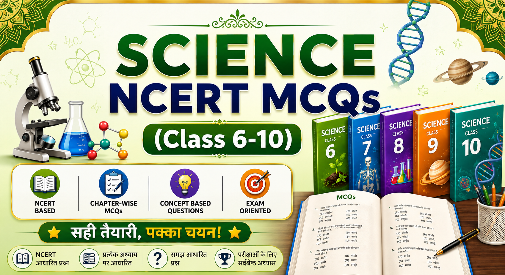 Science NCERT MCQs (Class 6-10)