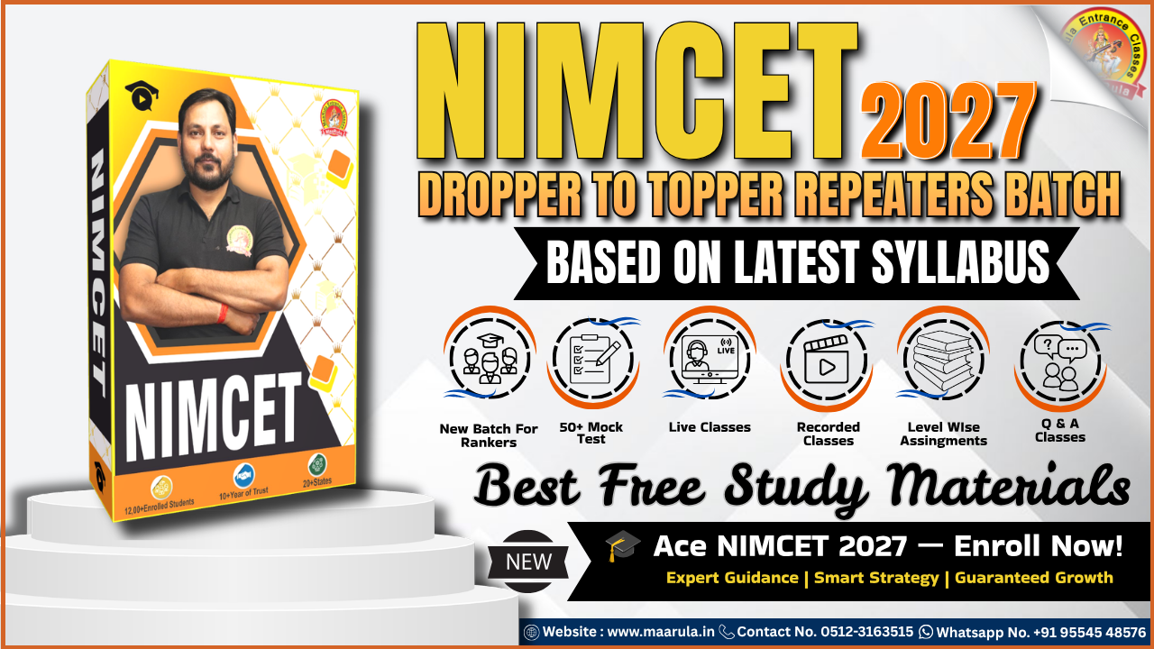 NIMCET-2027 DROPPER TO TOPPER REPEATERS BATCH