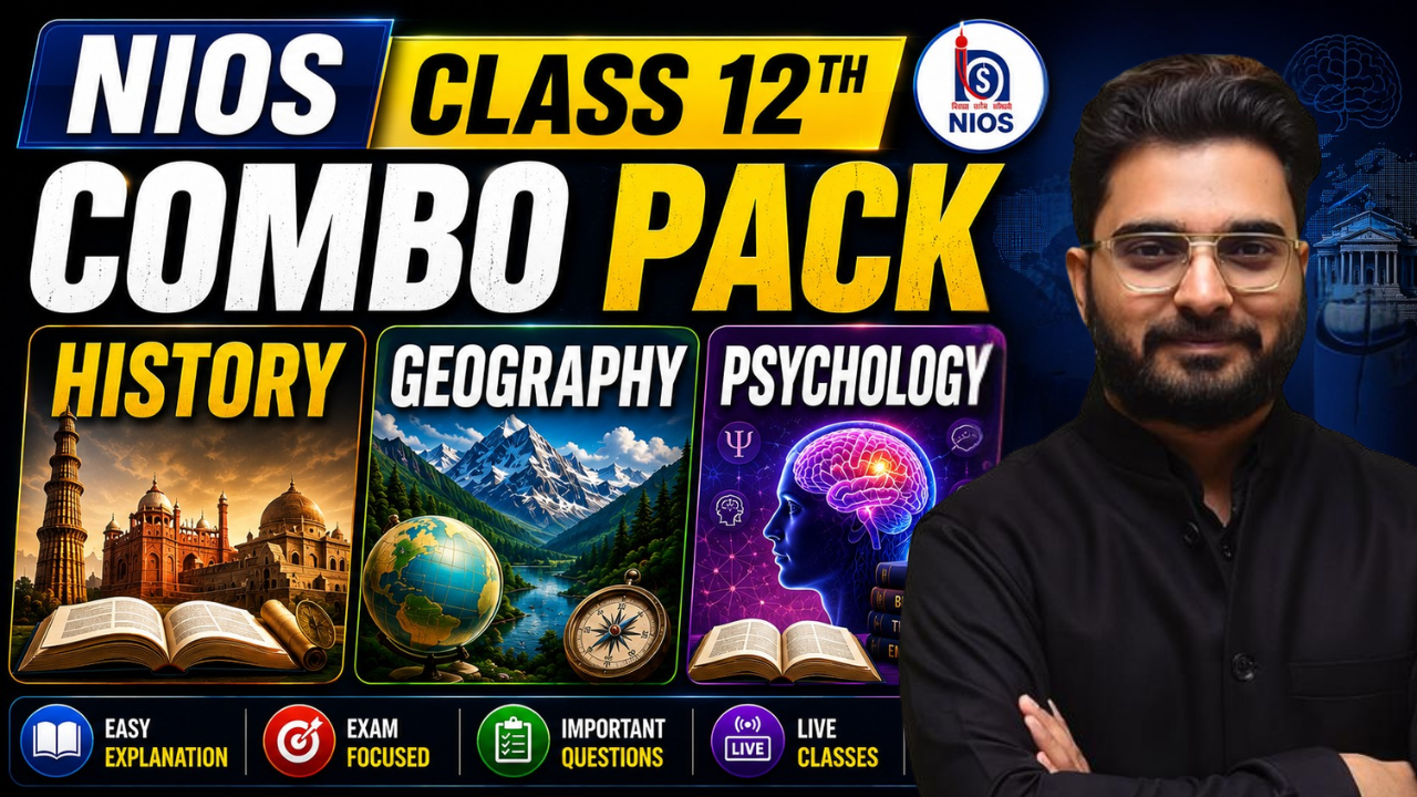 NIOS CLASS 12 COMBO PACK ( HISTORY + GEOGRAPHY + PSYCHOLOGY ) BILINGUAL (HINDI + ENGLISH )