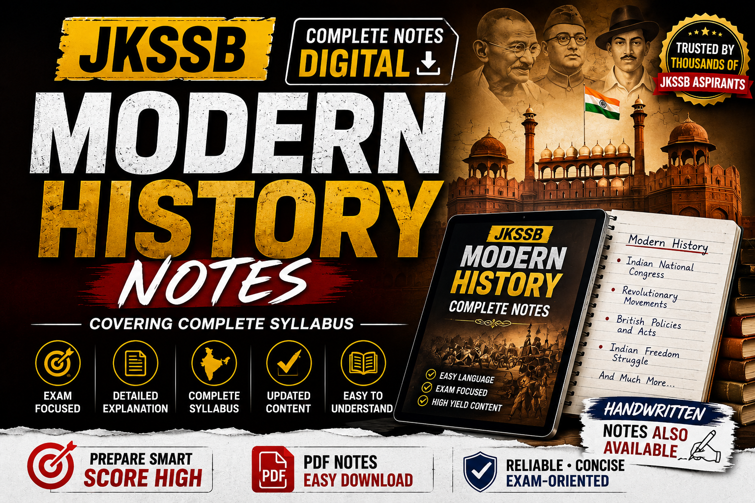 Modern History of India: JKSSB, SSC & Civil Services Complete Notes
