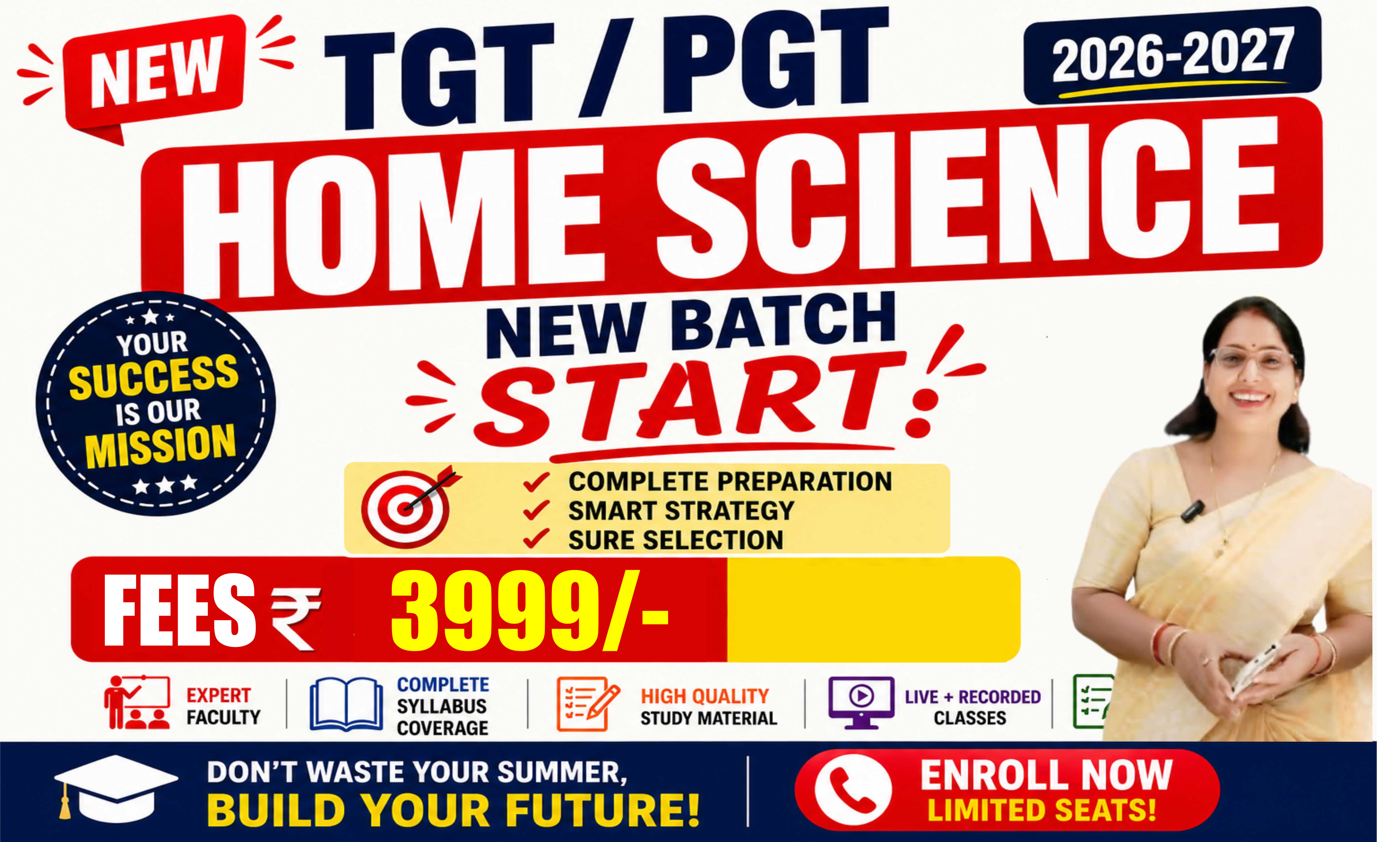 (NEW BATCH) TGT/PGT/NET-JRF 2026 HOME SCIENCE(गृह विज्ञान) BY: MEERA MA'AM
