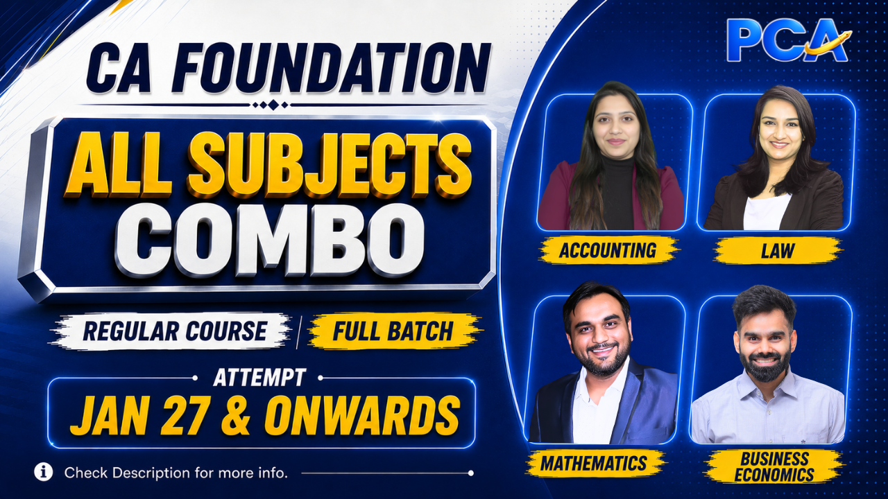 All 4 Subjects Combo for CA Foundation by Pranav Chandak Academy