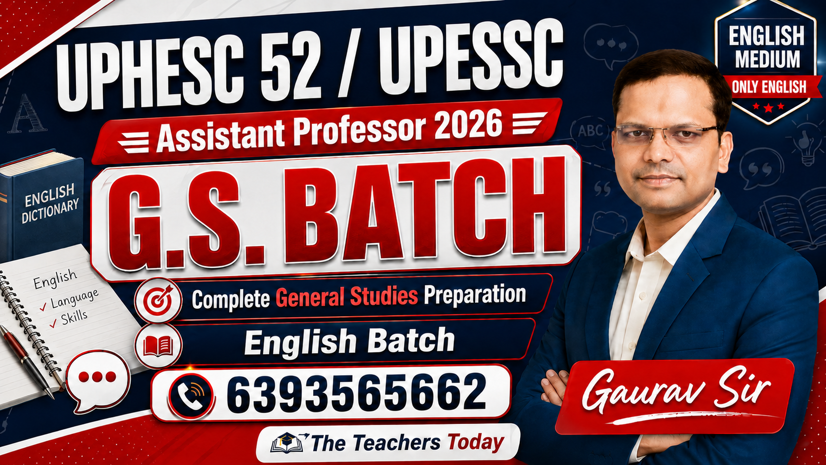 UPHESC 52 / UPESSC Assistant Professor 2026 – G.S Batch [Eng]