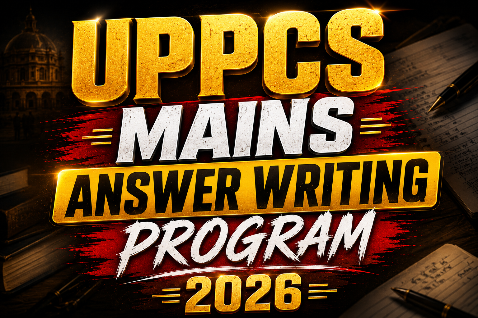 UPPCS Mains Answer Writing Program 2026