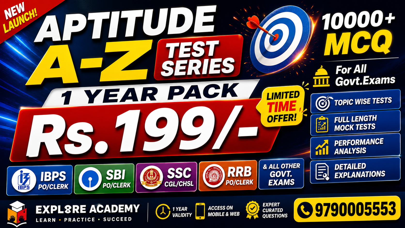 Aptitude A-Z Test Series 1 Year Pack