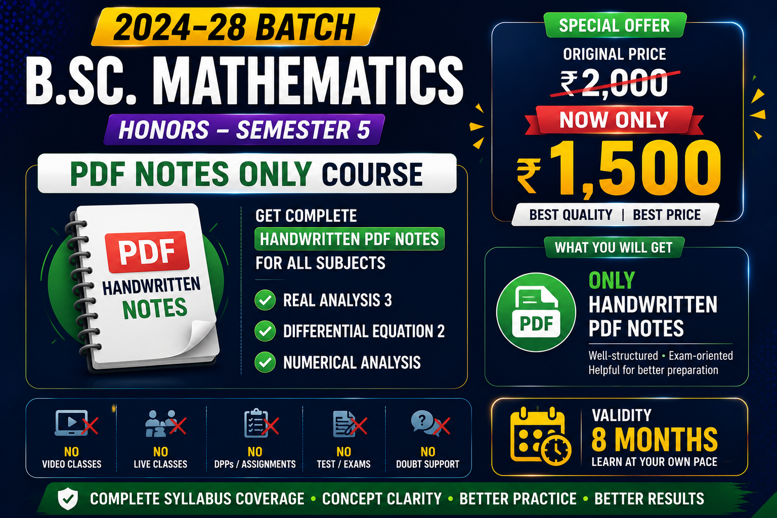 5th Sem (PDF Notes Only) 2024–28 Complete Course