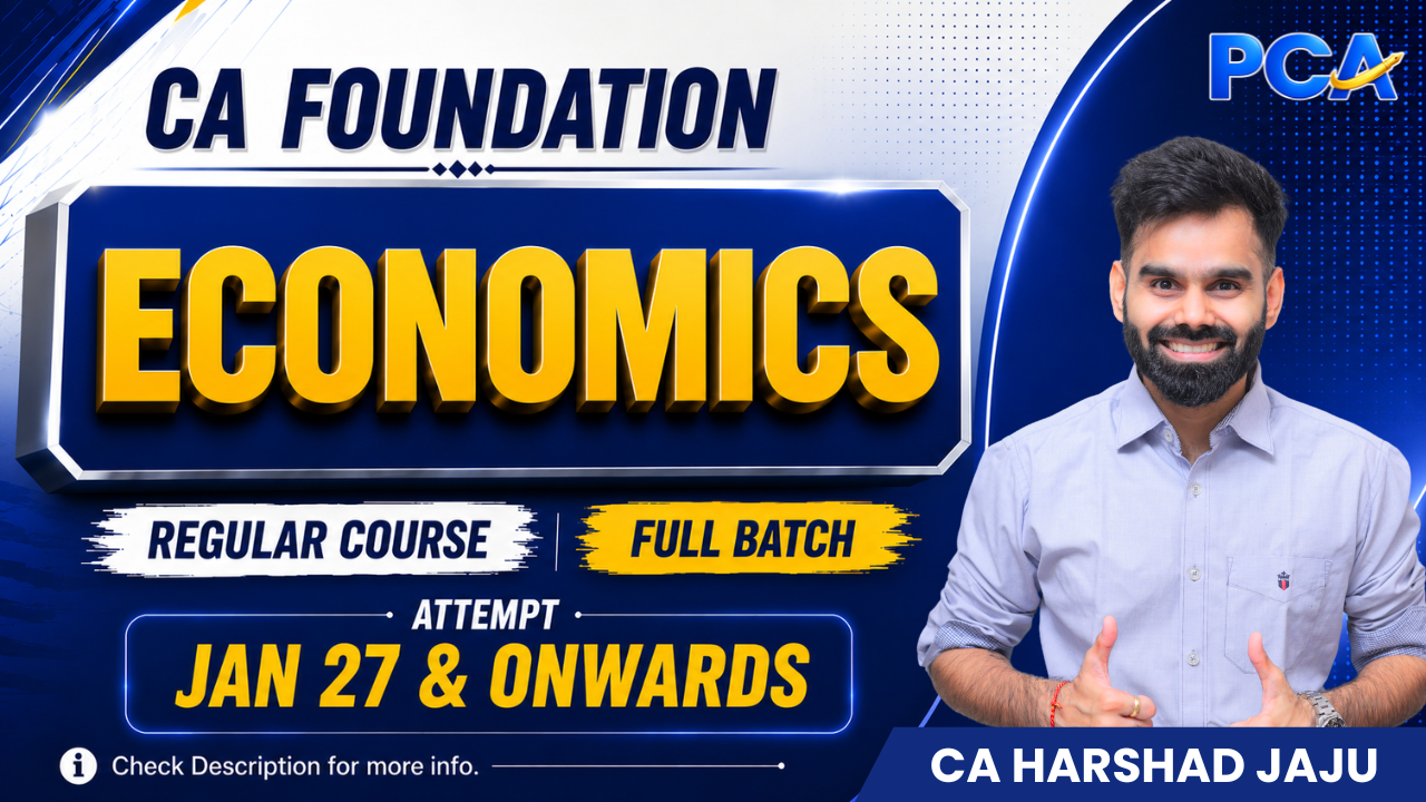 Economics for CA Foundation by CA Harshad Jaju