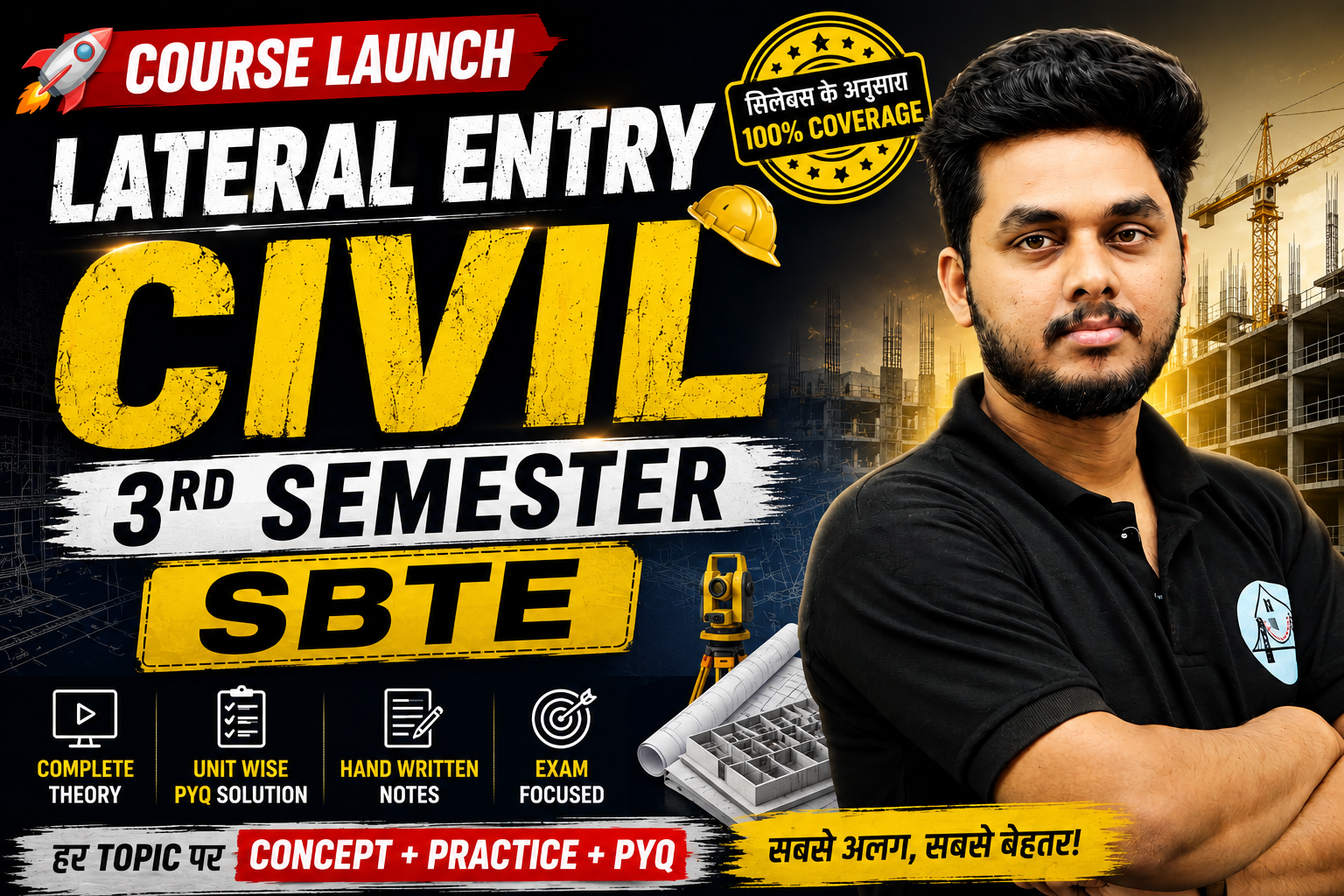 LATERAL ENTRY CIVIL 3rd Semester (SBTE)