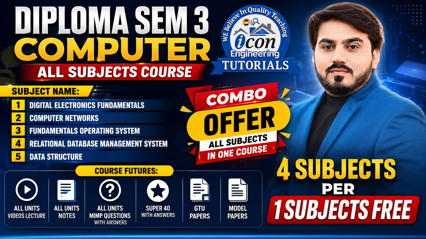 SEM 3 COMPUTER ALL SUBJECTS COMBO ( ALL IN ONE )
