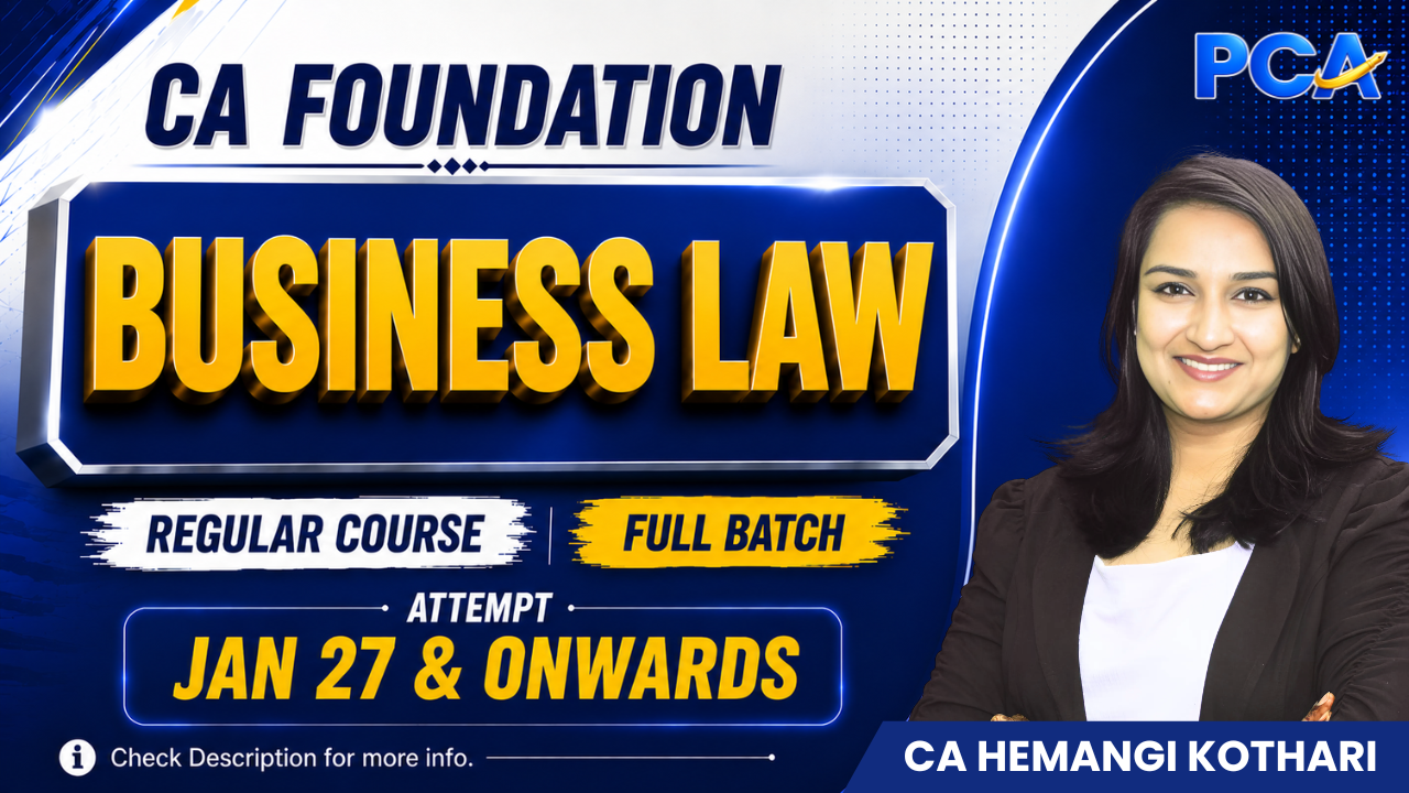 Law for CA Foundation by CA Hemangi Kothari