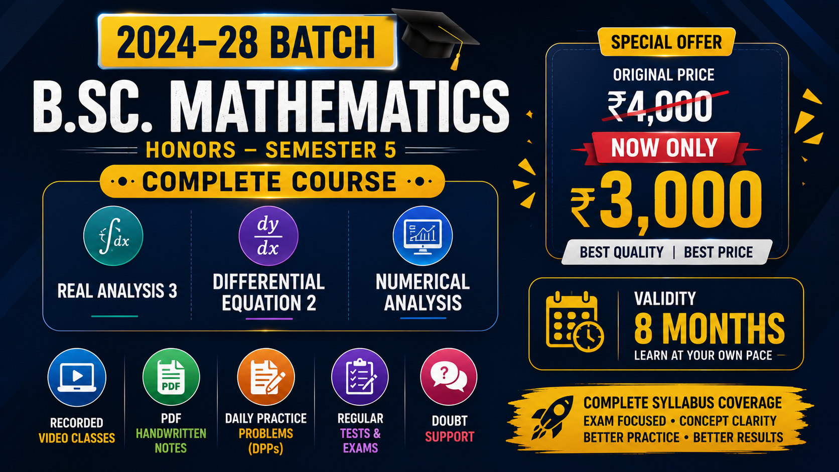 5th Sem (Recorded Classes + PDF Notes) 2024–28 Complete Course