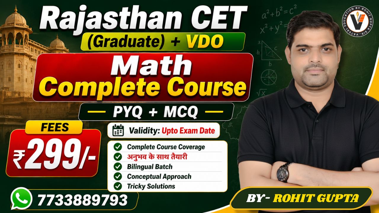 CET Graduate Level + VDO Complete Math Course