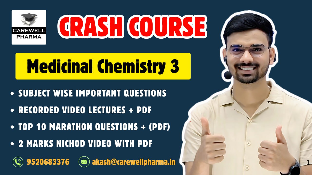 MC 3rd - Medicinal Chemistry 6th Sem Crash Course