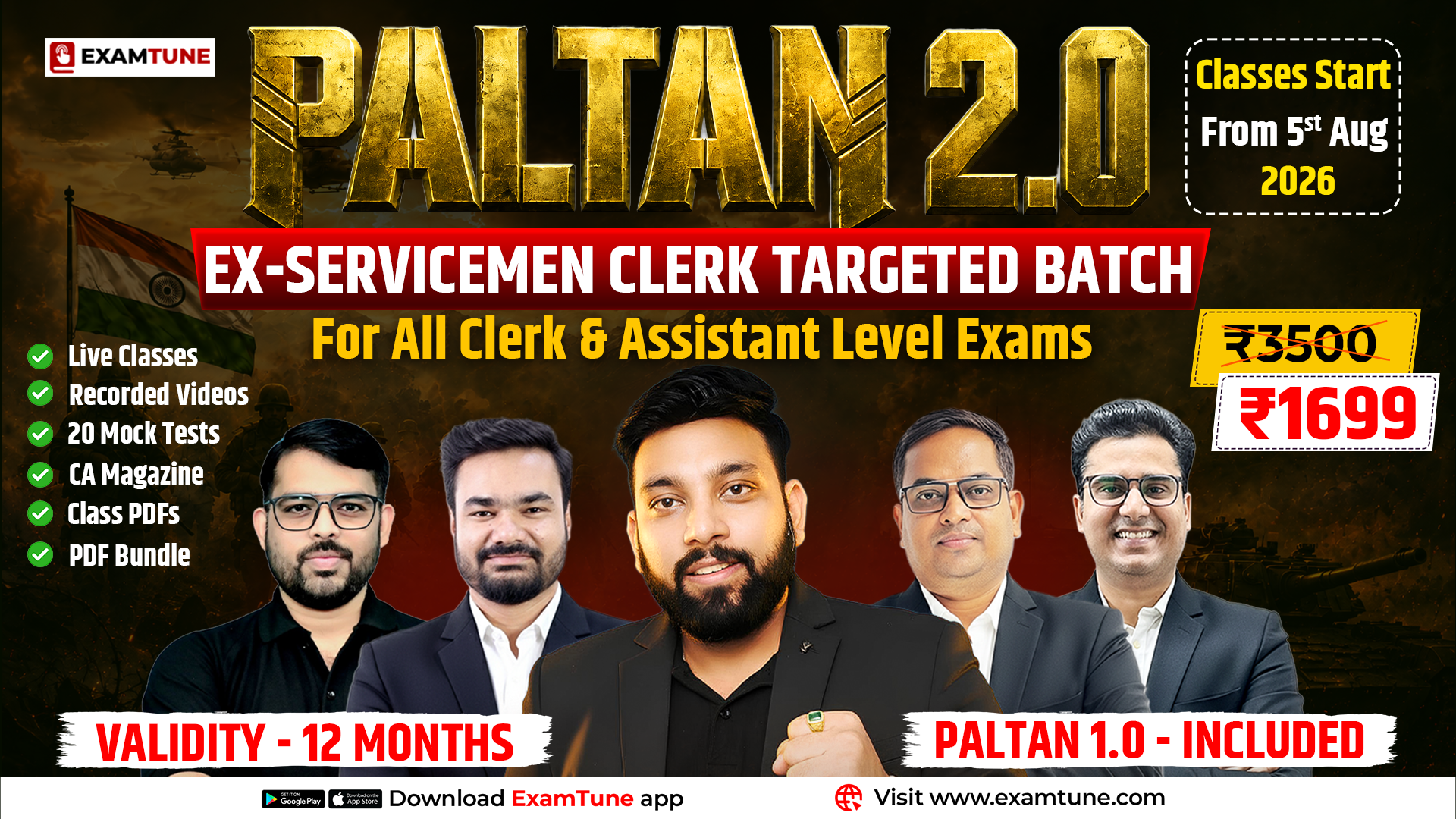 Ex-Servicemen Bank Clerk Target Batch 2026 | SBI, IBPS & RRB Assistant (Paltan 2.0) Course