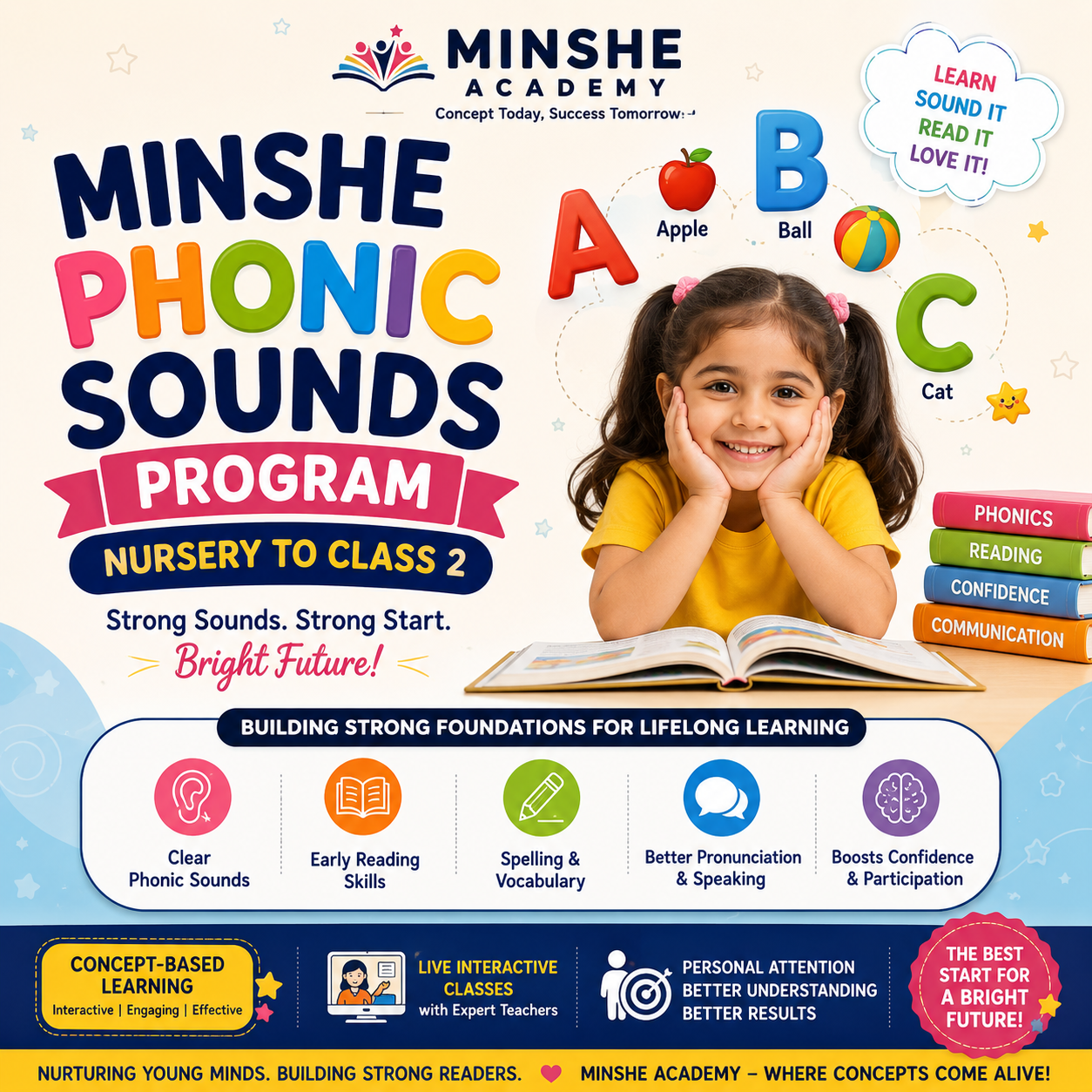 🎤MINSHE PHONIC SOUNDS PROGRAM 👧🧒Nursery - Class 2