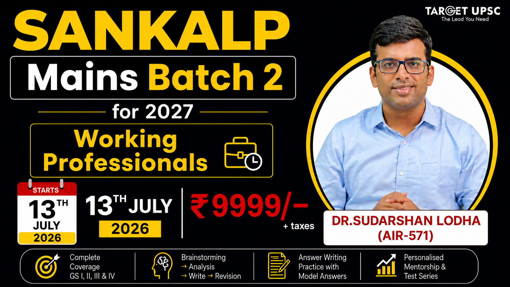 Sankalp Mains Program 2027 Working Professional Batch 2 ( 13th July )