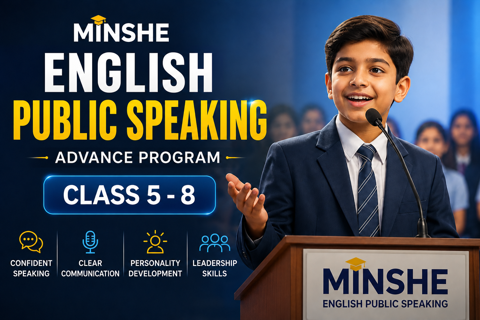 🌟MINSHE English Public Speaking – AdvanceProgram 🏛Class 5 - 8