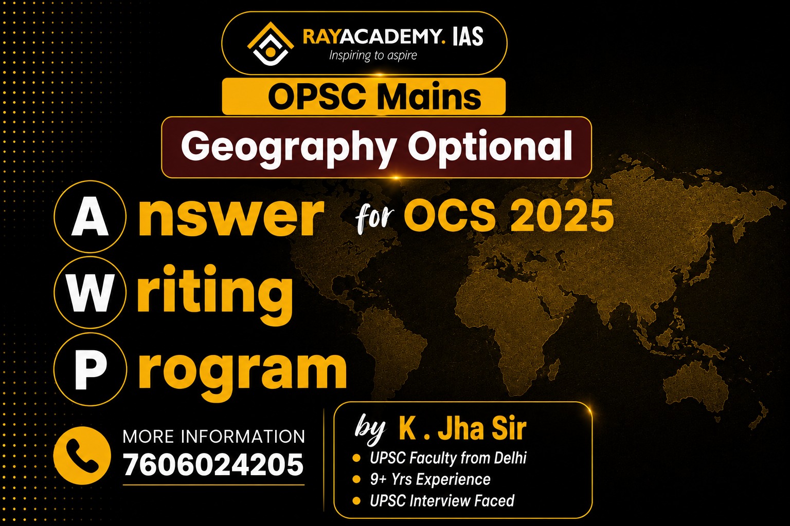Geography Mains Answer Writing Program AWP OCS 2025