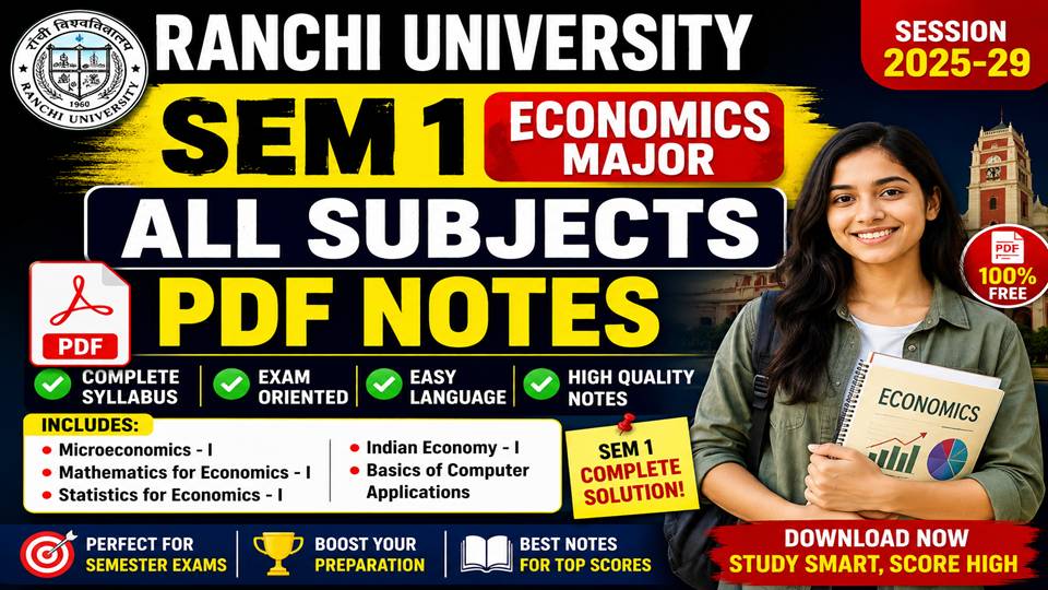 SEM 1 ECONOMICS MAJOR RANCHI UNIVERSITY PDF NOTES