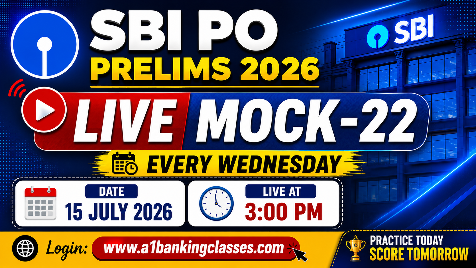 SBI PO Prelims Live Mock 2026
