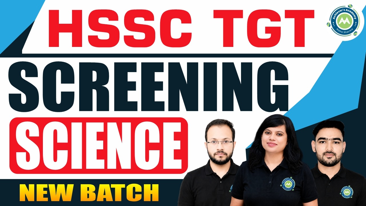 TGT Science HSSC Screening 2026 Subject Special Batch