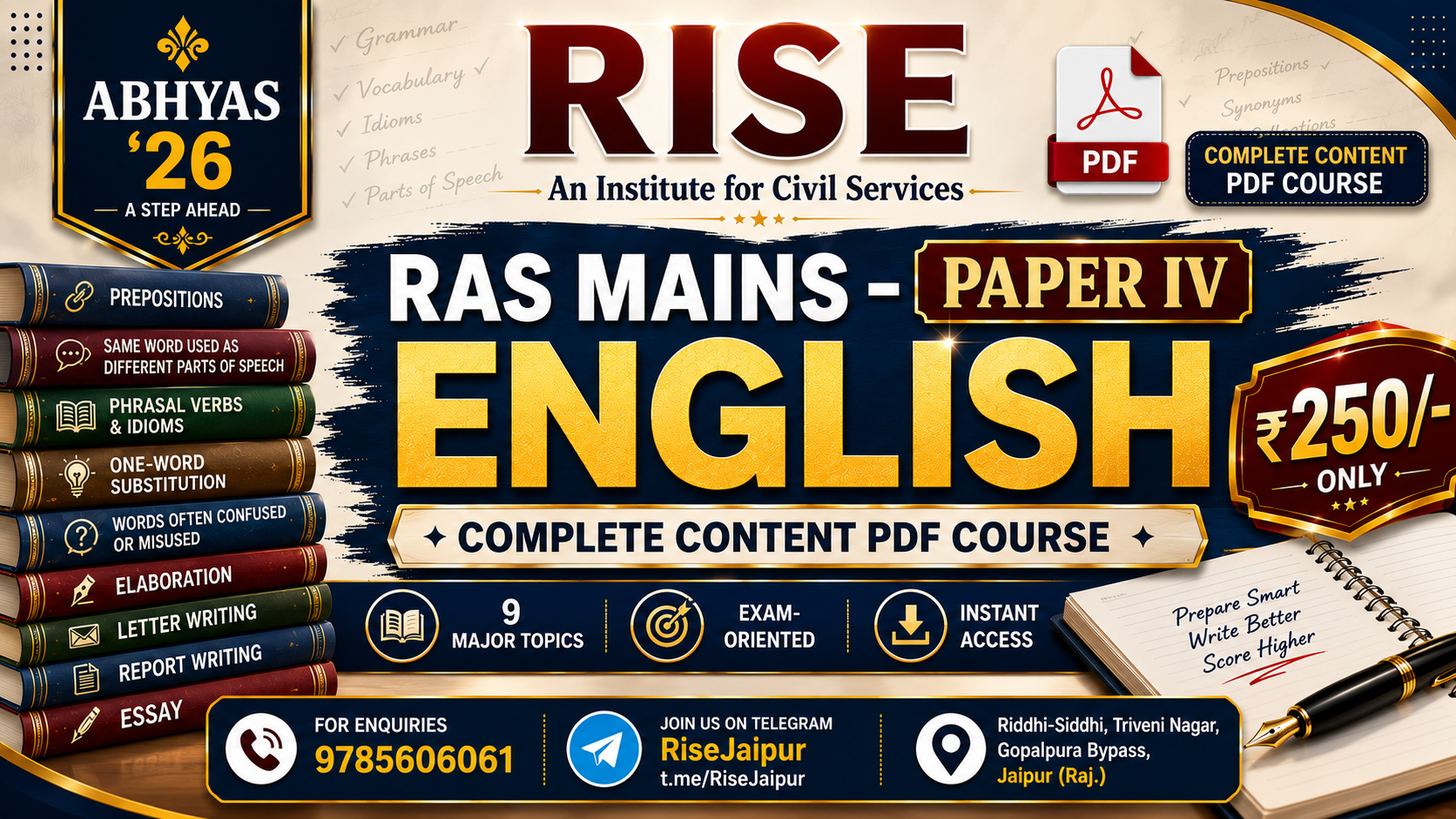 RAS Paper IV (English) - Booklets