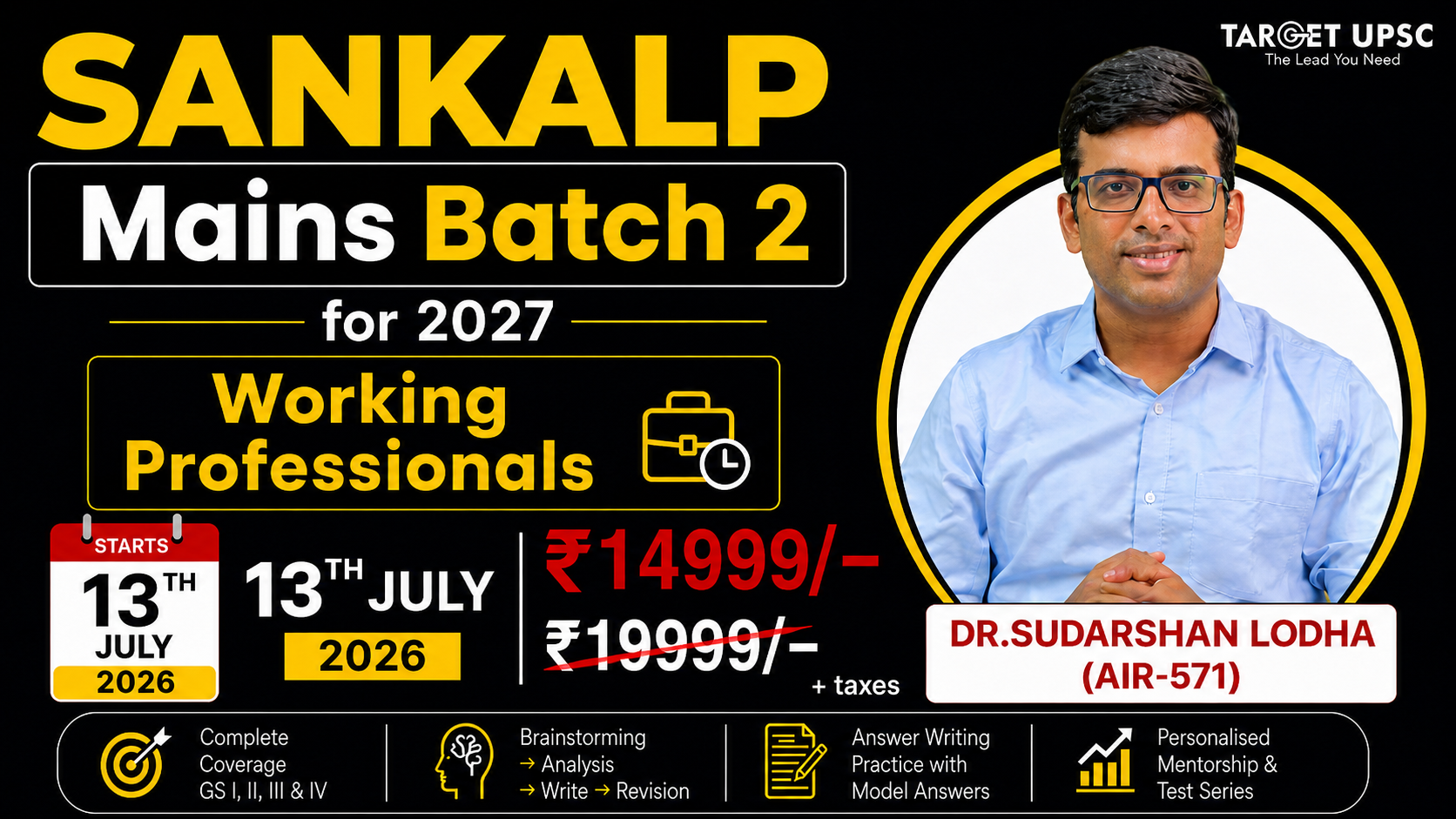 Sankalp Mains Program 2027 Working Professional Batch 2 ( 13th July )