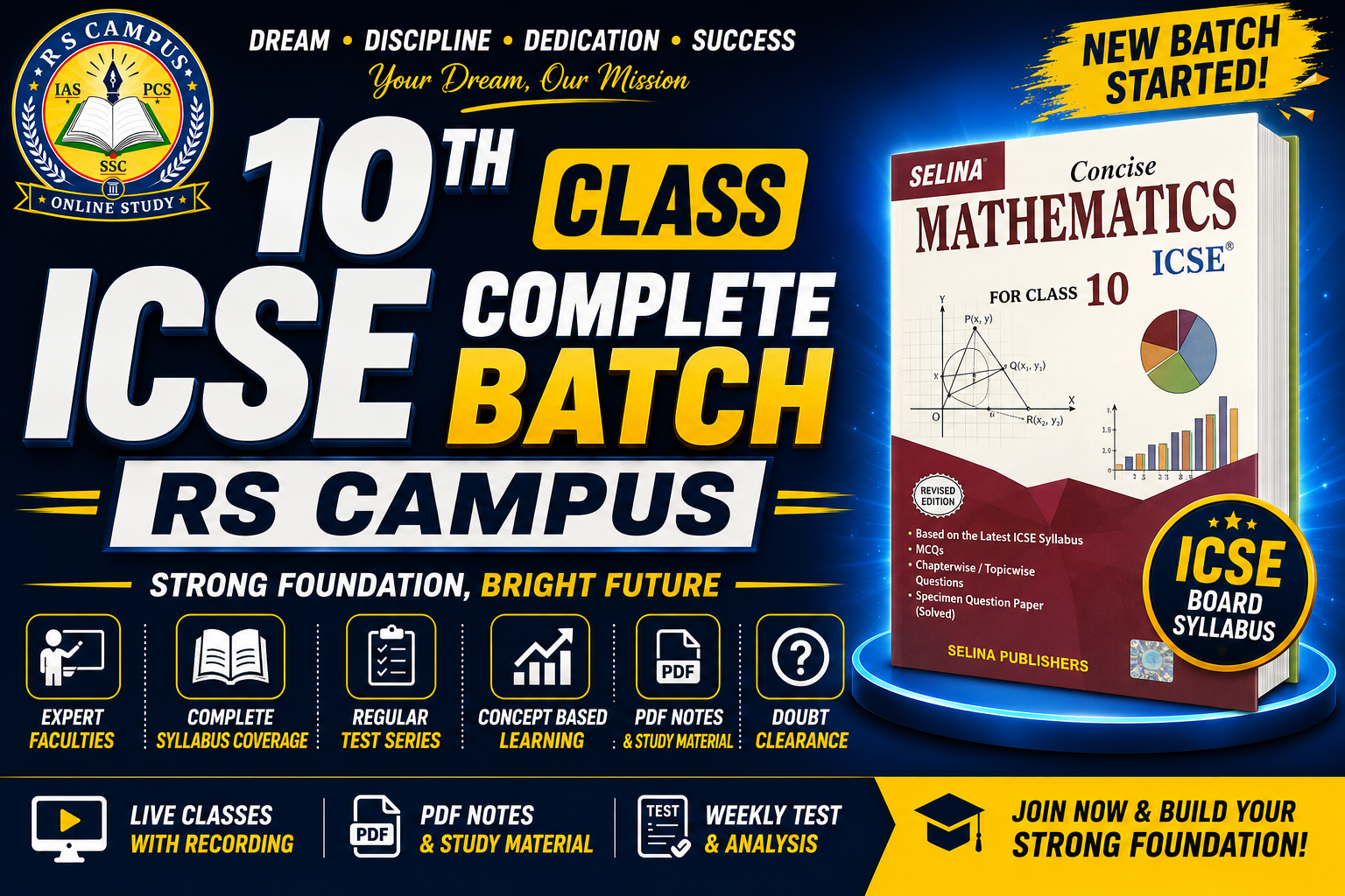 10th ICSE,MATH (ENGLISH MEDIUM) BATCH