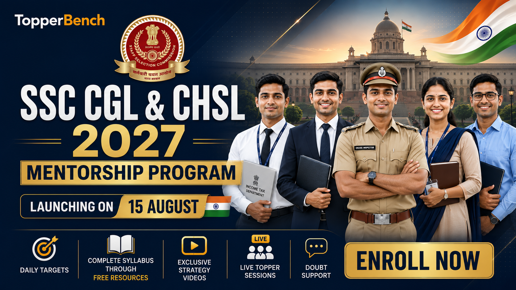 SSC CGL & CHSL 2027 Complete Mentorship Batch