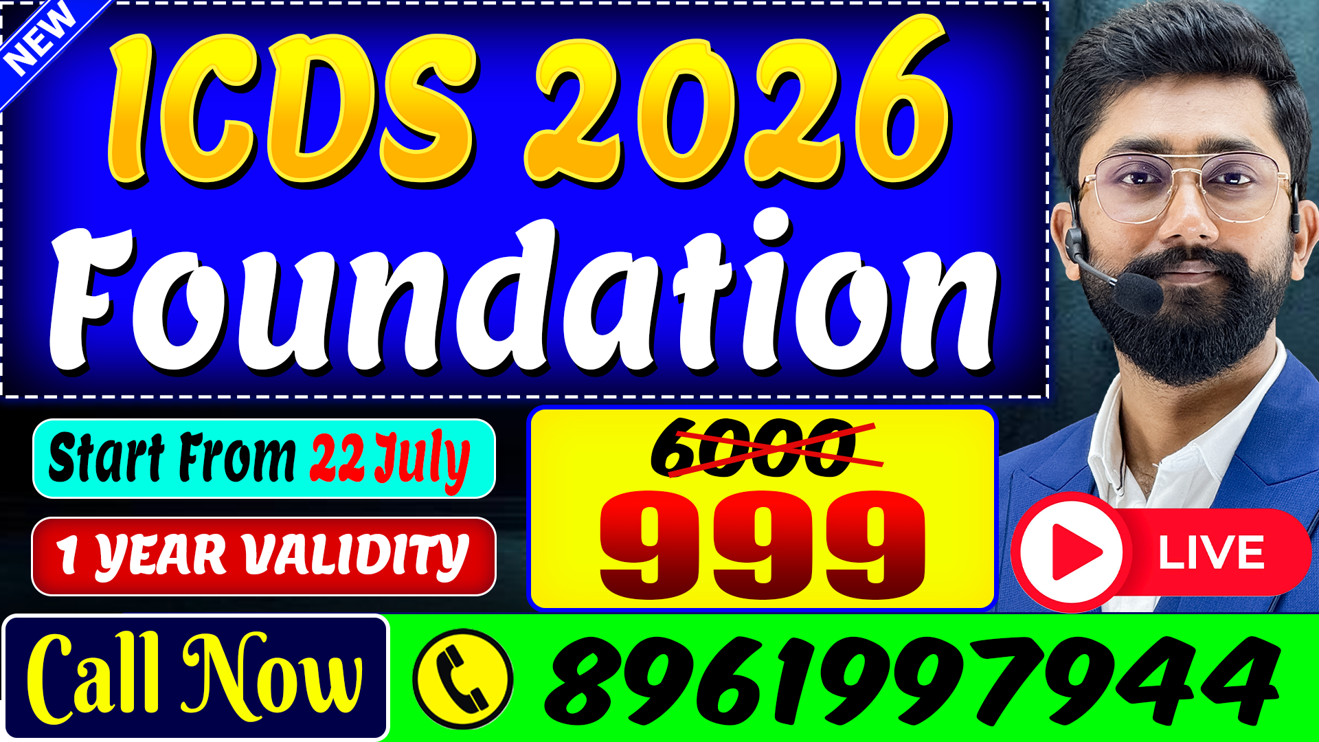 đ¯ ICDS 2026 Foundation Live Course | Best ICDS 2026 Preparation