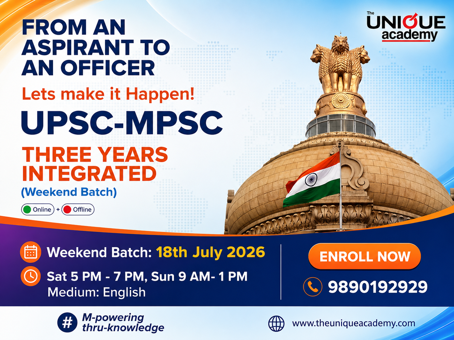 18th JULY 2026: 1st YEAR UPSC/MPSC INTEGRATED - ONLINE (ENGLISH)