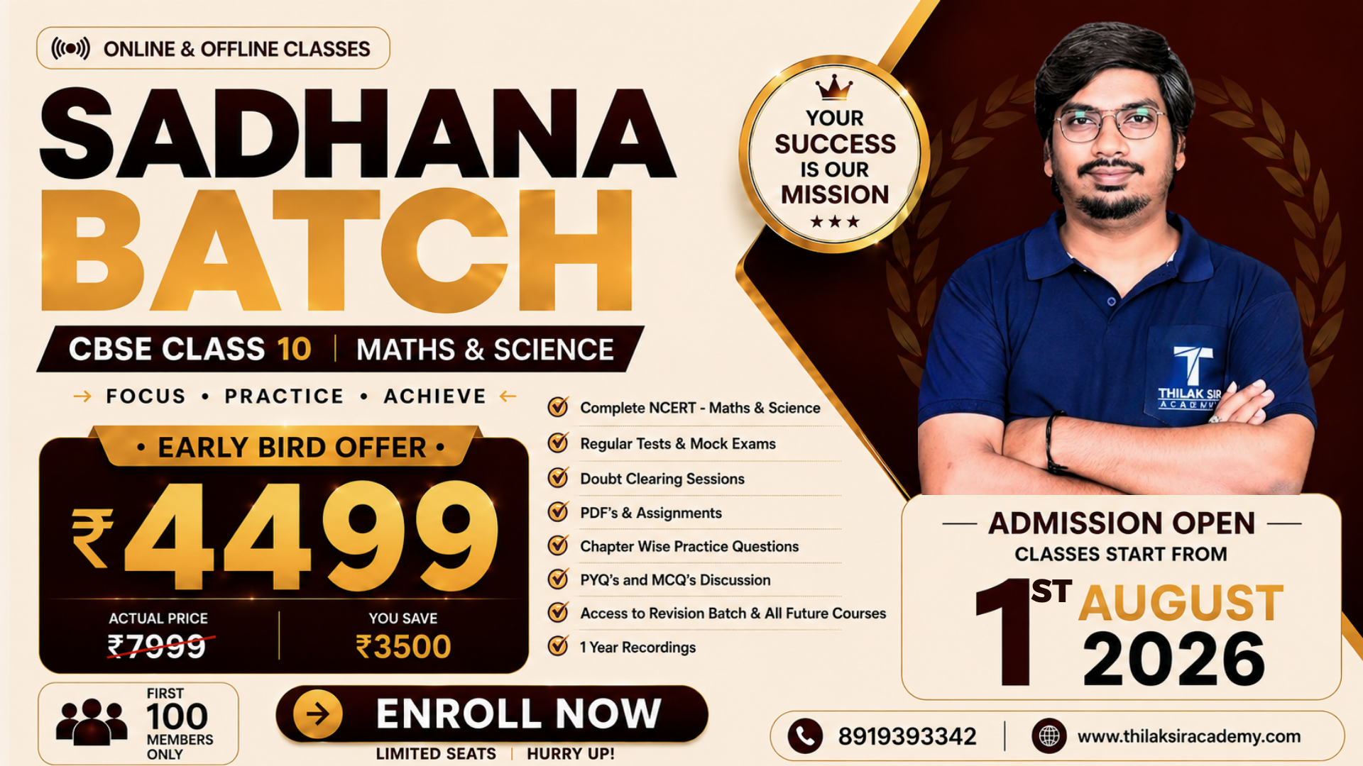 SADHANA BATCH (CBSE Full Year)