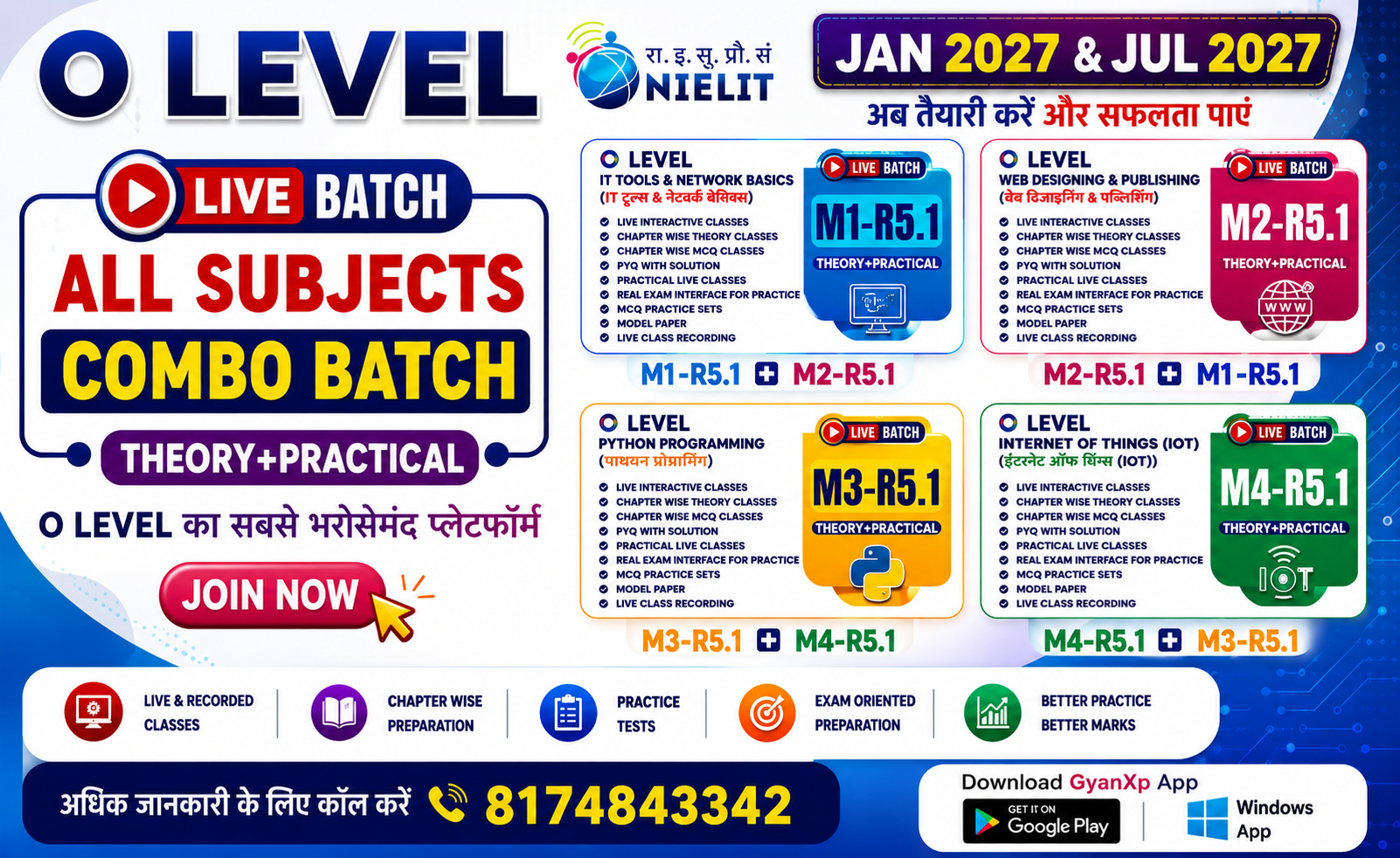 O LEVEL All Subjects LIVE Combo Pack (M1-R5.1 M2-R5.1 M3-R5.1 & M4-R5.1)  2027