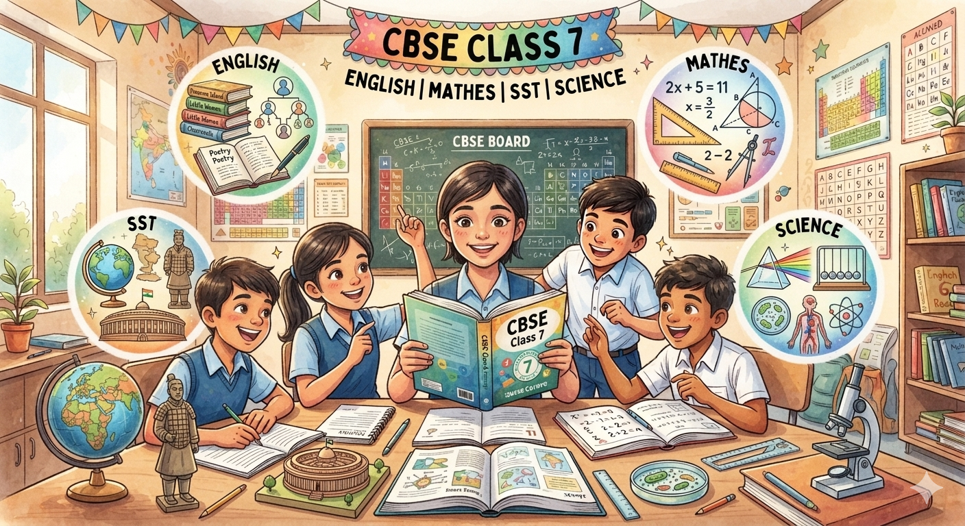 Class 7th ( ENG, MATHS, SCI, SST)