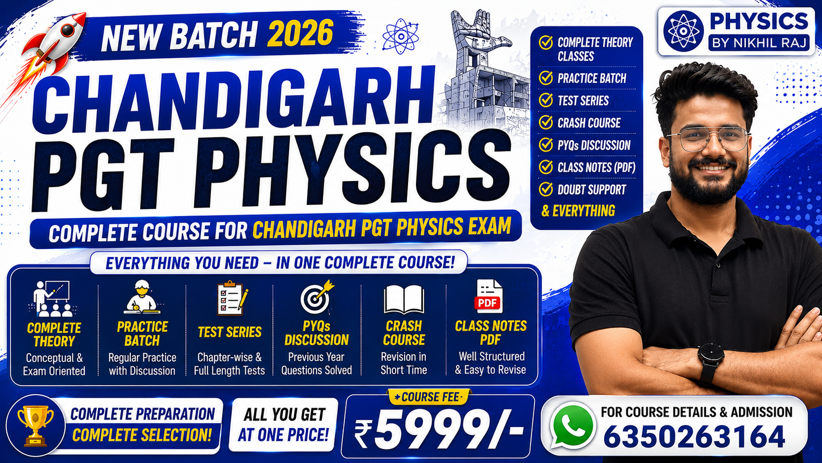CHANDIGARH PGT PHYSICS COMPLETE BATCH